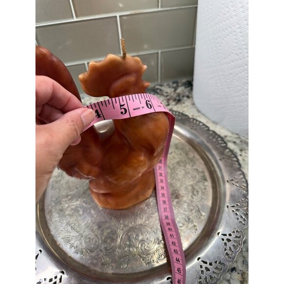 2 VTG Candelier Handcrafted Figural Wax Rooster Candle Table Top Decor Farmhouse - Picture 8 of 16